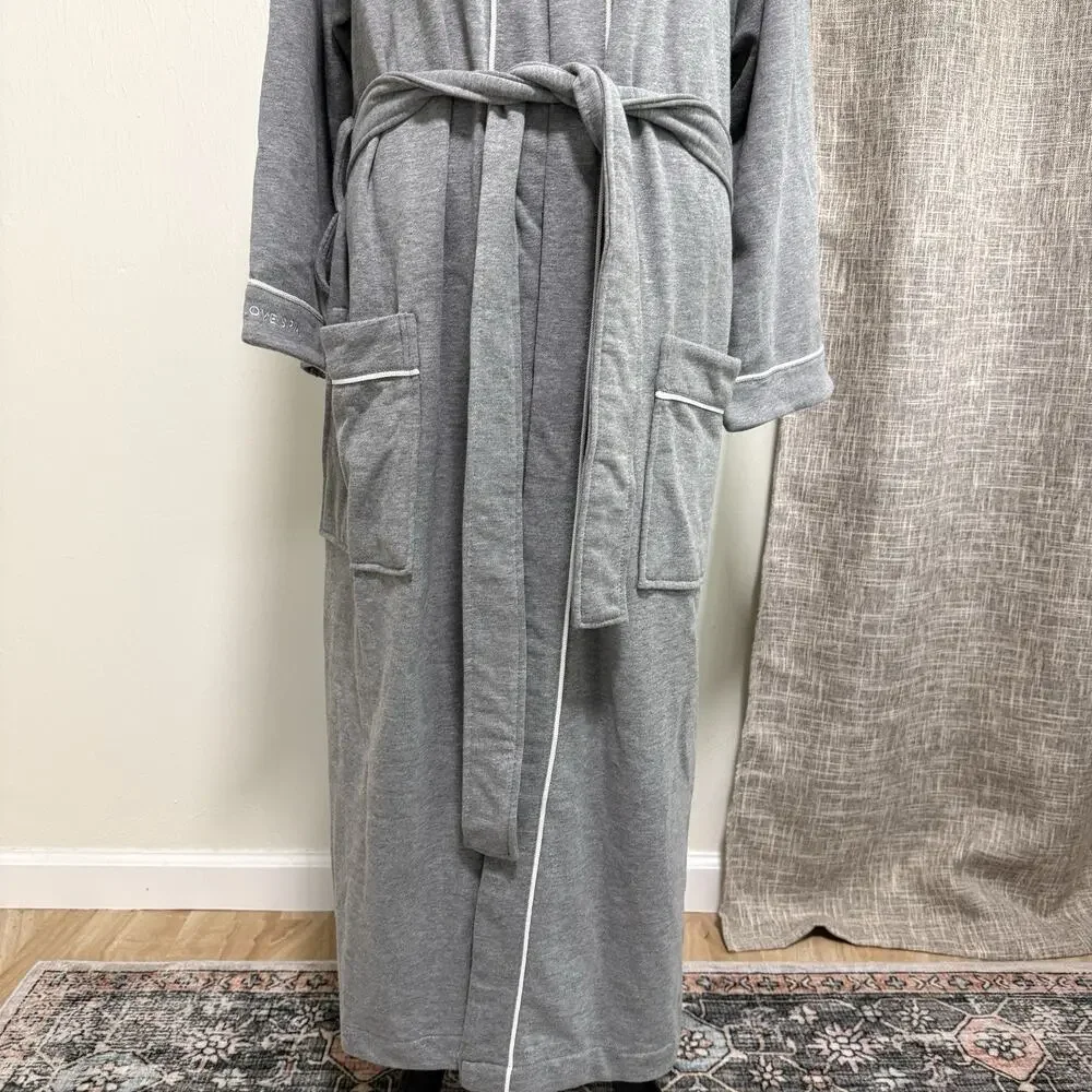 Monarch Cypress French Terry Cloth Robe S Gray Spa Hotel Lounge Cozy Relaxation
